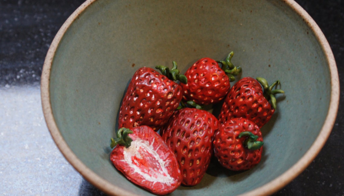 Fake Strawberry Props Etsy