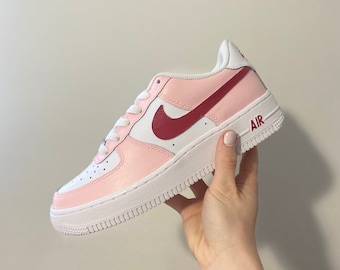 Custom Valentine's Air Force 1 Pink Red