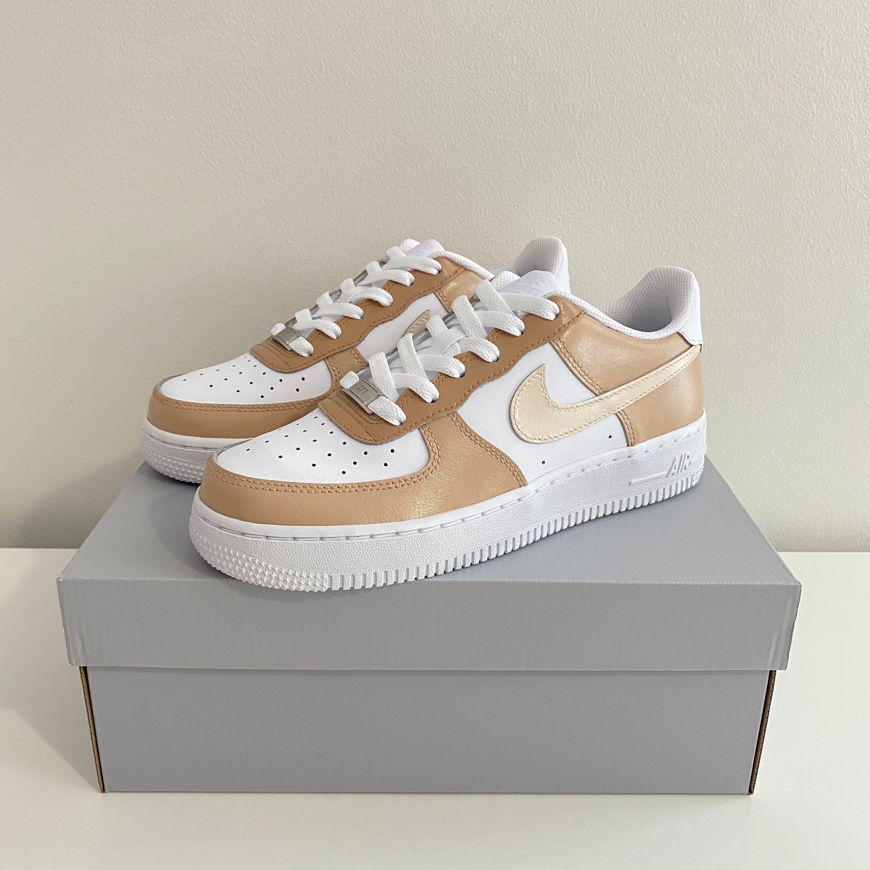 air force 1 brown and beige