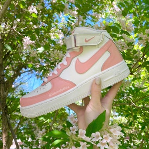 Custom Air Force 1 Mids Light Pink