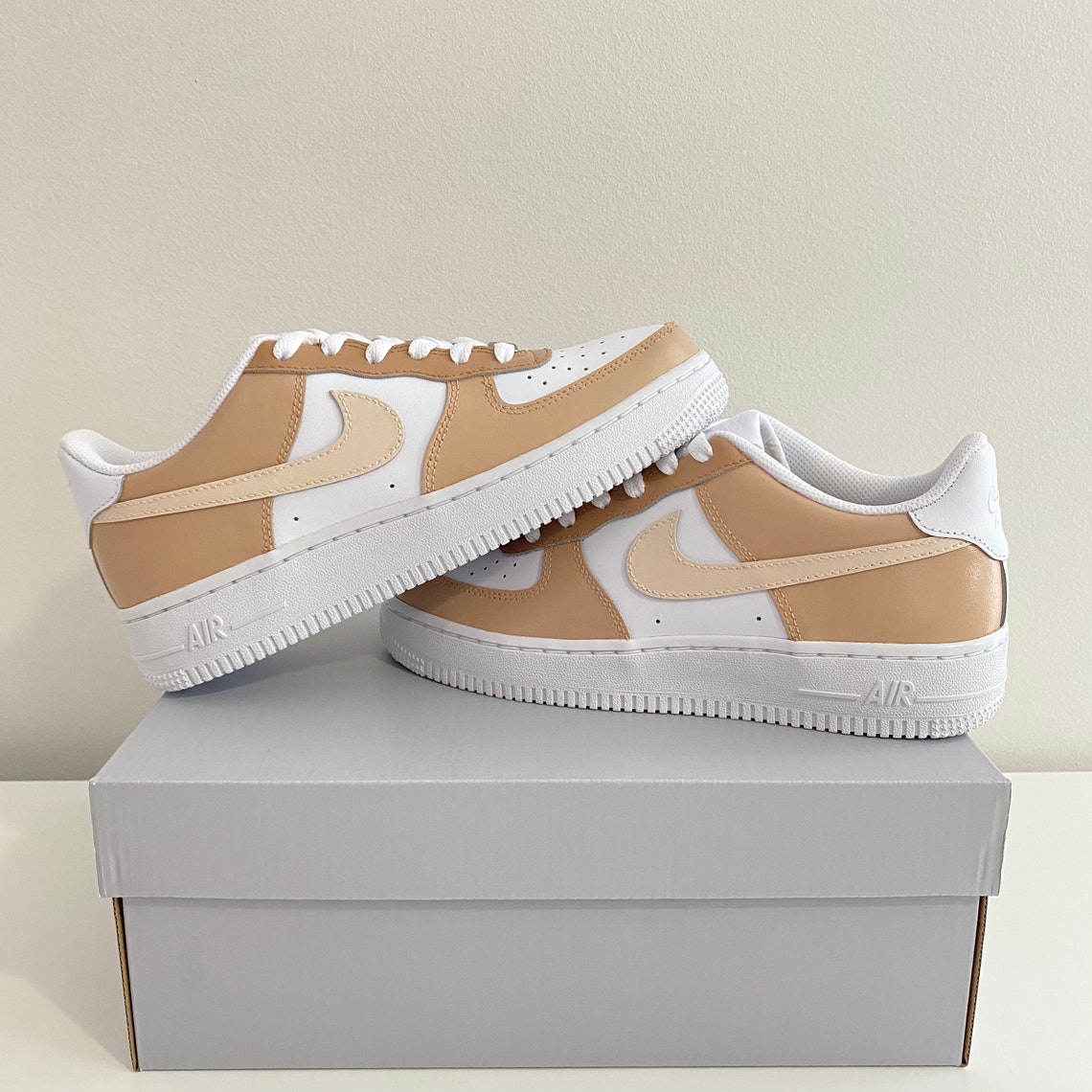 air force 1 beige and brown
