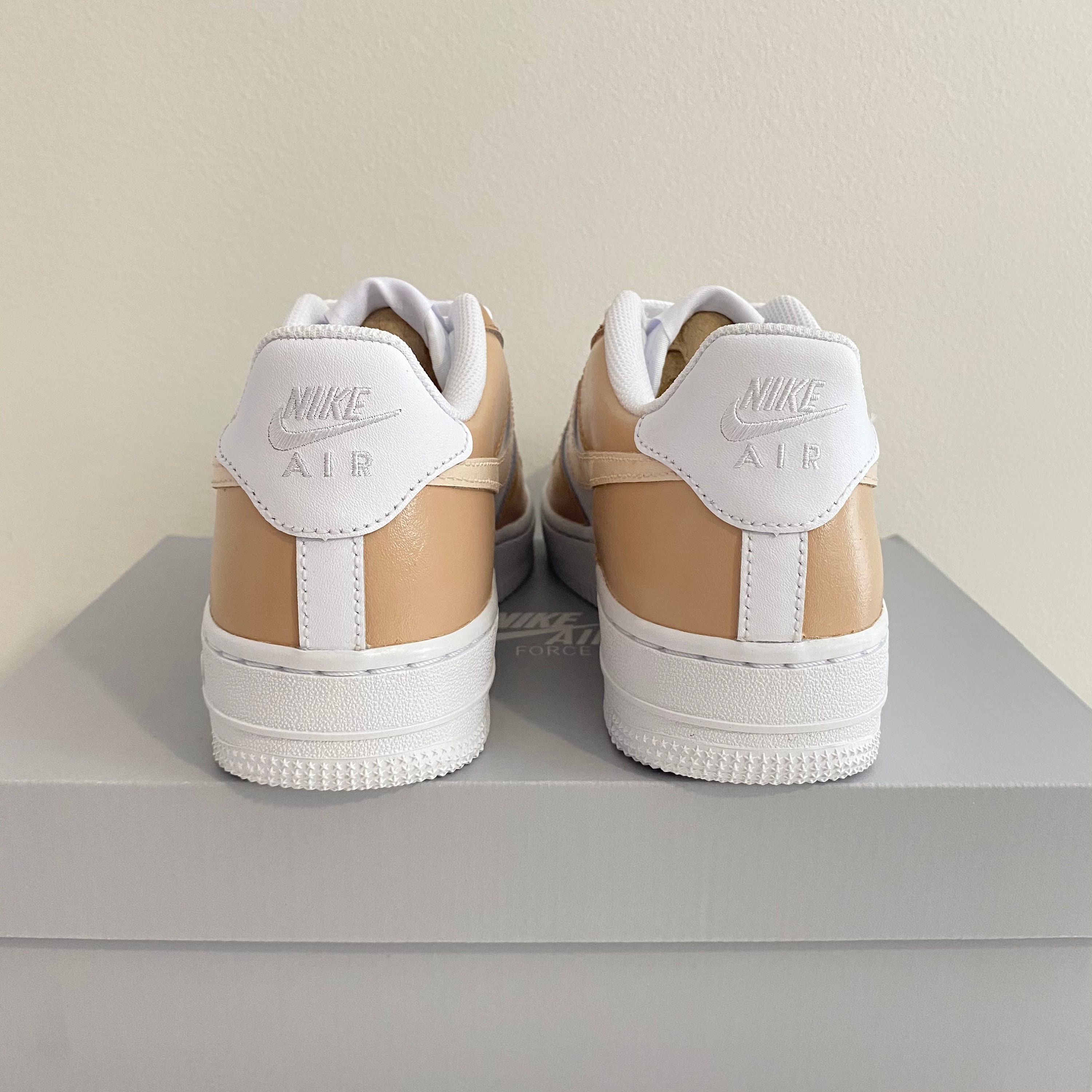 air force 1 beige and brown