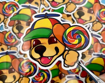 Lollipop Pup Vinyl Sticker