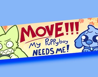 Puppy Boy Bumper Sticker