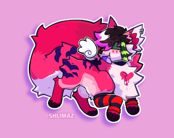 Pinkie Character Acrylic Charm with Glitter Epoxy (3x3in)
