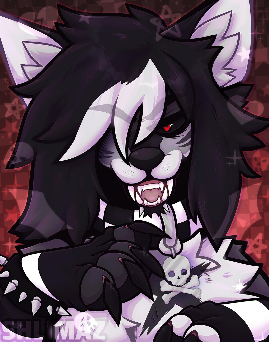 Victor Print: Emo Wolf, Holographic Finish, 11x14