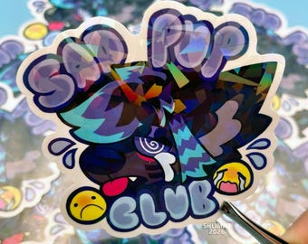 Sad Pup Club Vinyl Sticker