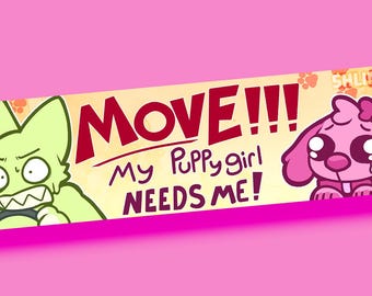 Puppy Girl Bumper Sticker