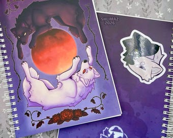 Blood Moon Sticker Book - Reusable Sticker Collecting Book