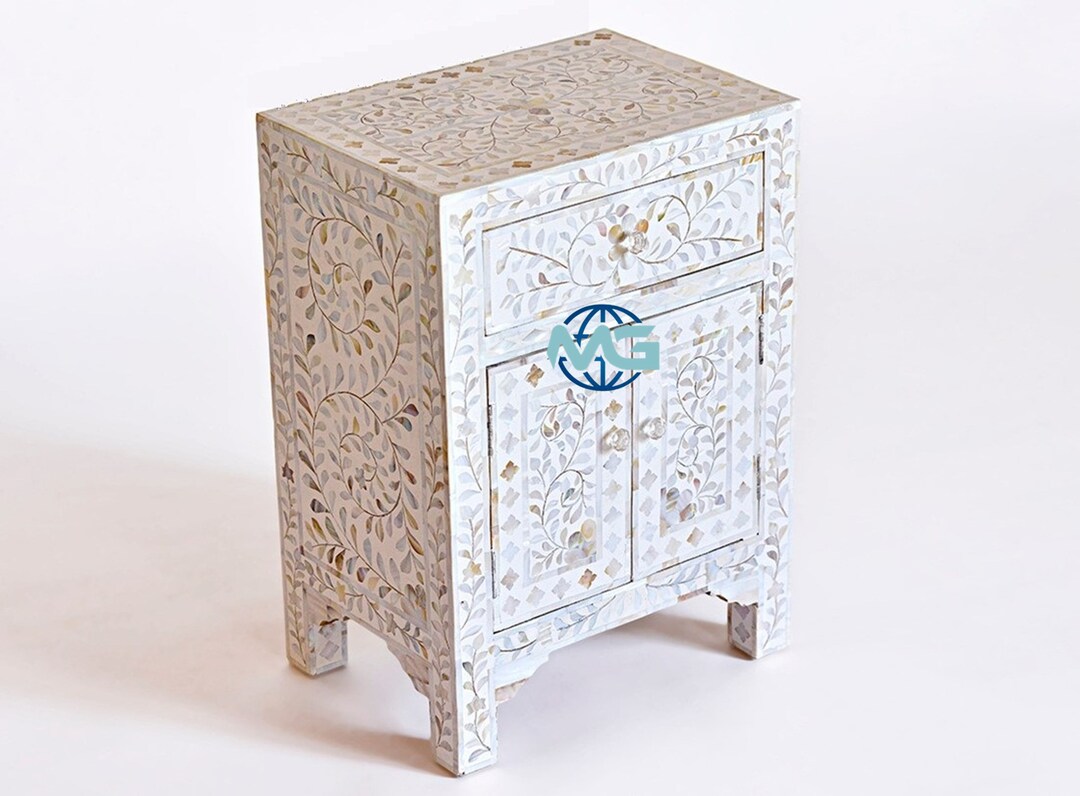 Handgemachte Perlmutt Inlay Holz Modern Floral Muster Etsy.de