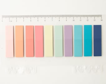 Multicolor Sticky Note Tabs with Ruler, 3-Ring Binder Page Markers