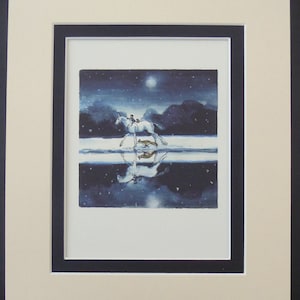 MOONLIGHT JOURNEY - Charlie Mackesy - The Boy The Mole The Fox and The Horse - In Double Mount Choose your size