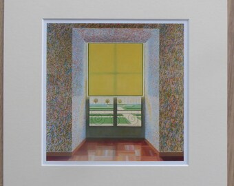 David HOCKNEY -  Contre-Jour in The French Style  - Print in 12" x 12" Soft White Mount Excellent