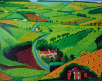 David Hockney - Road Across The Wolds - Framed Print