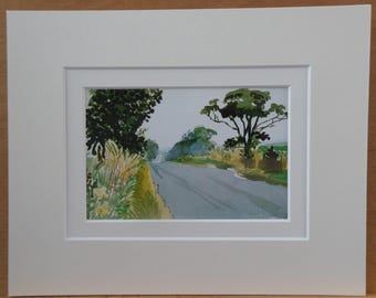 David HOCKNEY Trees Near Kilham from Midsummer East Yorkshire David HOCKNEY Soft White Double Mount Excellent