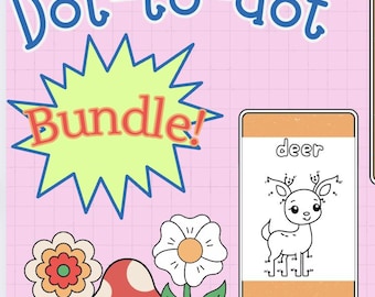 Farm & Forest Animal Dot-to-Dot Coloring Pages | Kids Printable (Instant Download)