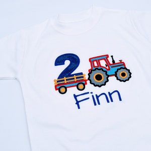 Tractor Birthday T-Shirt for Boys. 2nd Birthday Personalised T-Shirt. 1st Birthday Shirt. 3rd Birthday Shirt. 4th Birthday Shirt
