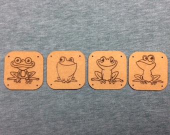 Sewing label/ Fold label/ SnapPap/ Sew-on label/ Frog/ Snappap label/ Vegan leather/ Patch