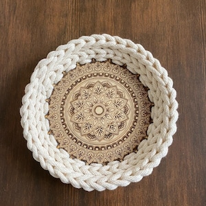 Crocheted storage tray/ key tray/ decorative hallway/ gift for girlfriend/ storage hallway/ housewarming gift/ Mother's Day image 7