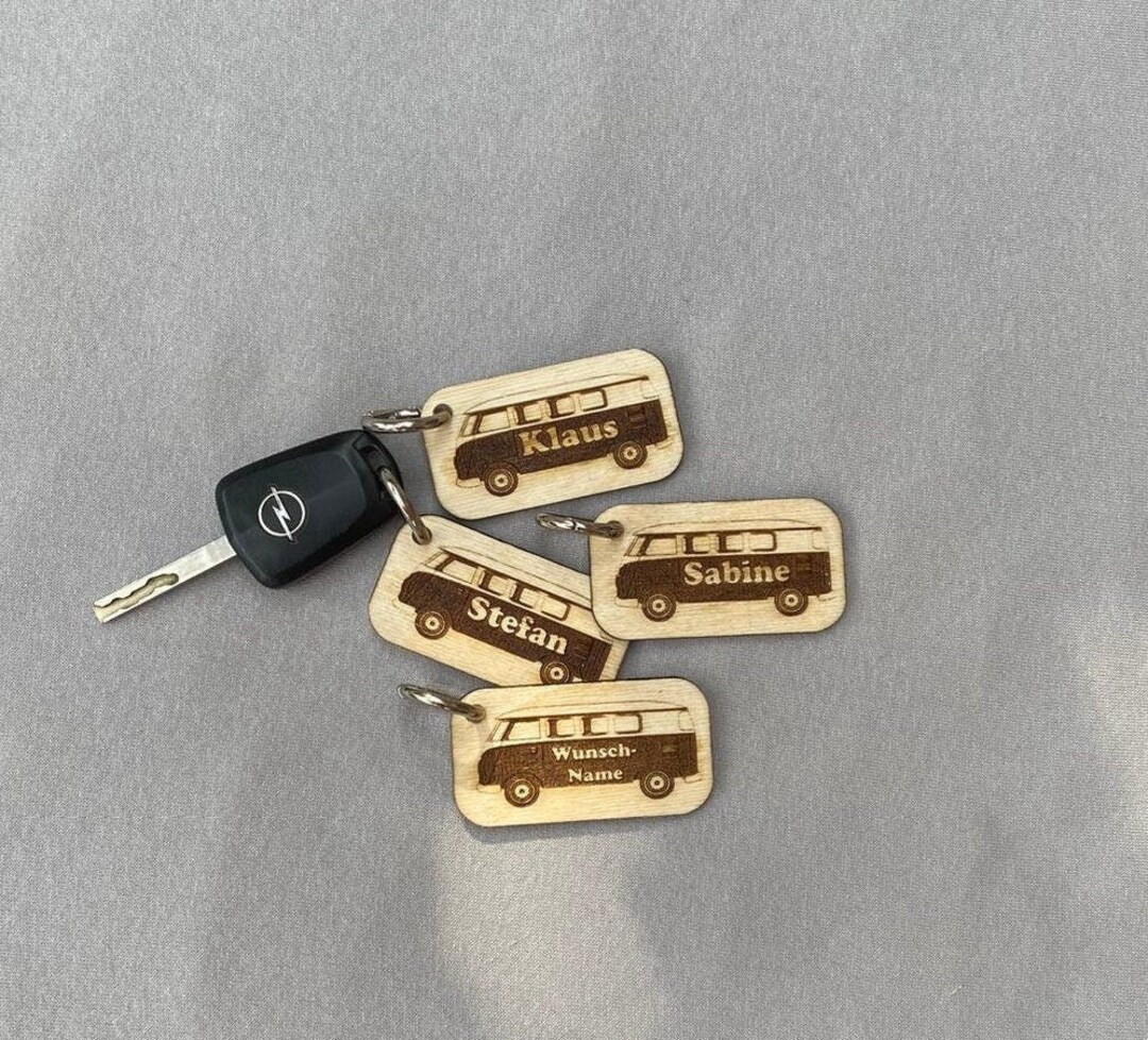 Motorhome Keychainbullycamping Vanlifekeychain With Name Etsy