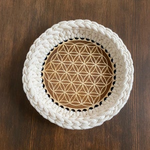 Crocheted storage tray/ key tray/ decorative hallway/ gift for girlfriend/ storage hallway/ housewarming gift/ Mother's Day image 9