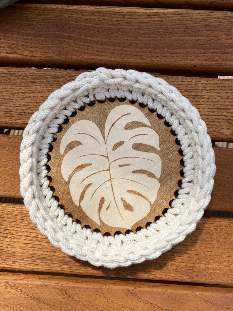 Crocheted storage tray/ key tray/ decorative hallway/ gift for girlfriend/ storage hallway/ housewarming gift/ Mother's Day image 8