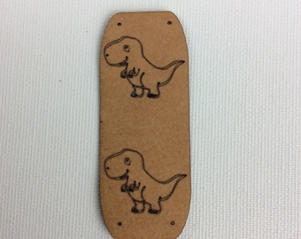 Sewing label/ Patch/ Dino/ SnapPap/ Label for sewing/ Snappap/ Vegan leather/ Fold label/ Patch/ Dinosaurs/ Children's clothing