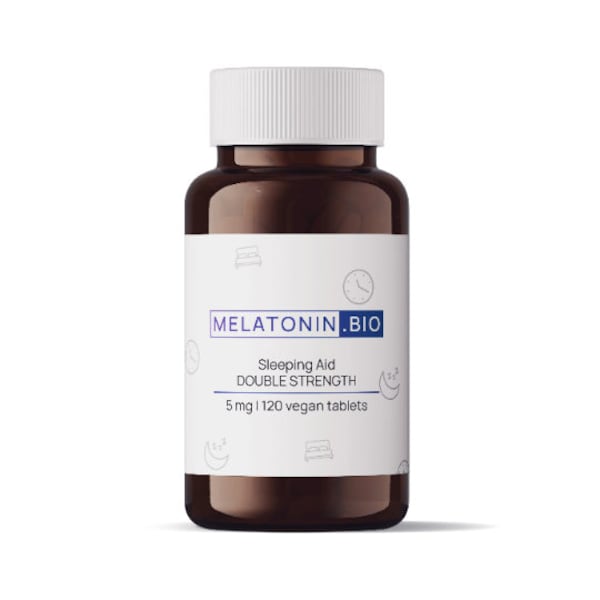 Melatonin 120 Tabletten - 5 mg | Blaue Spirulina | Laborgetestet | Hergestellt und versendet aus der EU