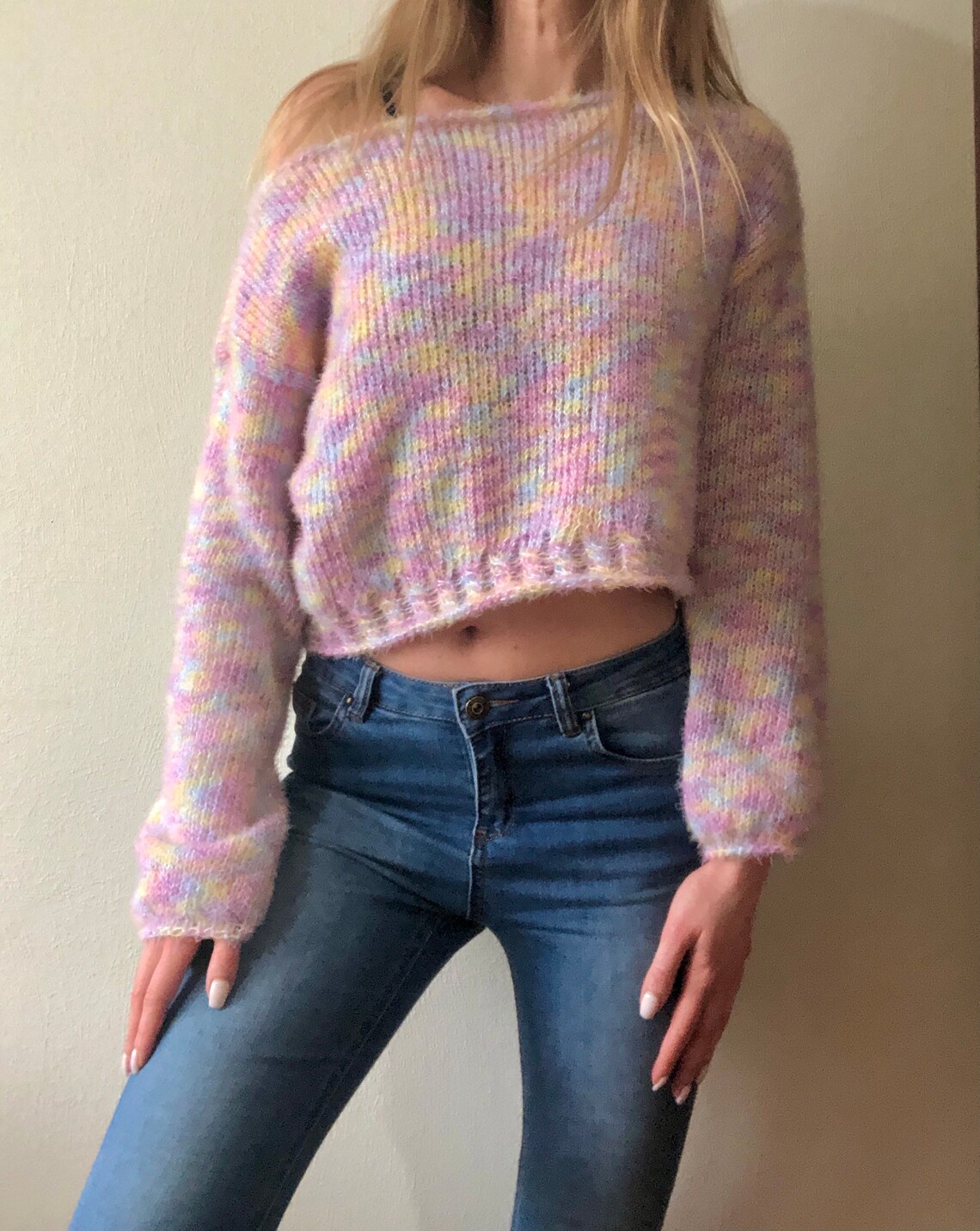 Cropped sweater spring new pastells pastelcolored in the new Etsy
