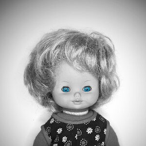 I&#39;m Always Watching You, Blue Eyed Vintage Doll from 1960s with One Shoe
