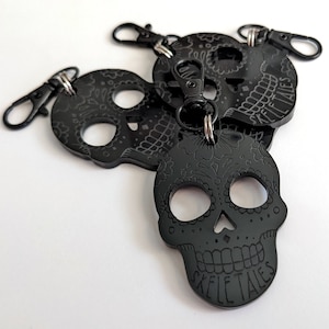 Leather Keychain - Sugar Skull — CityLocs