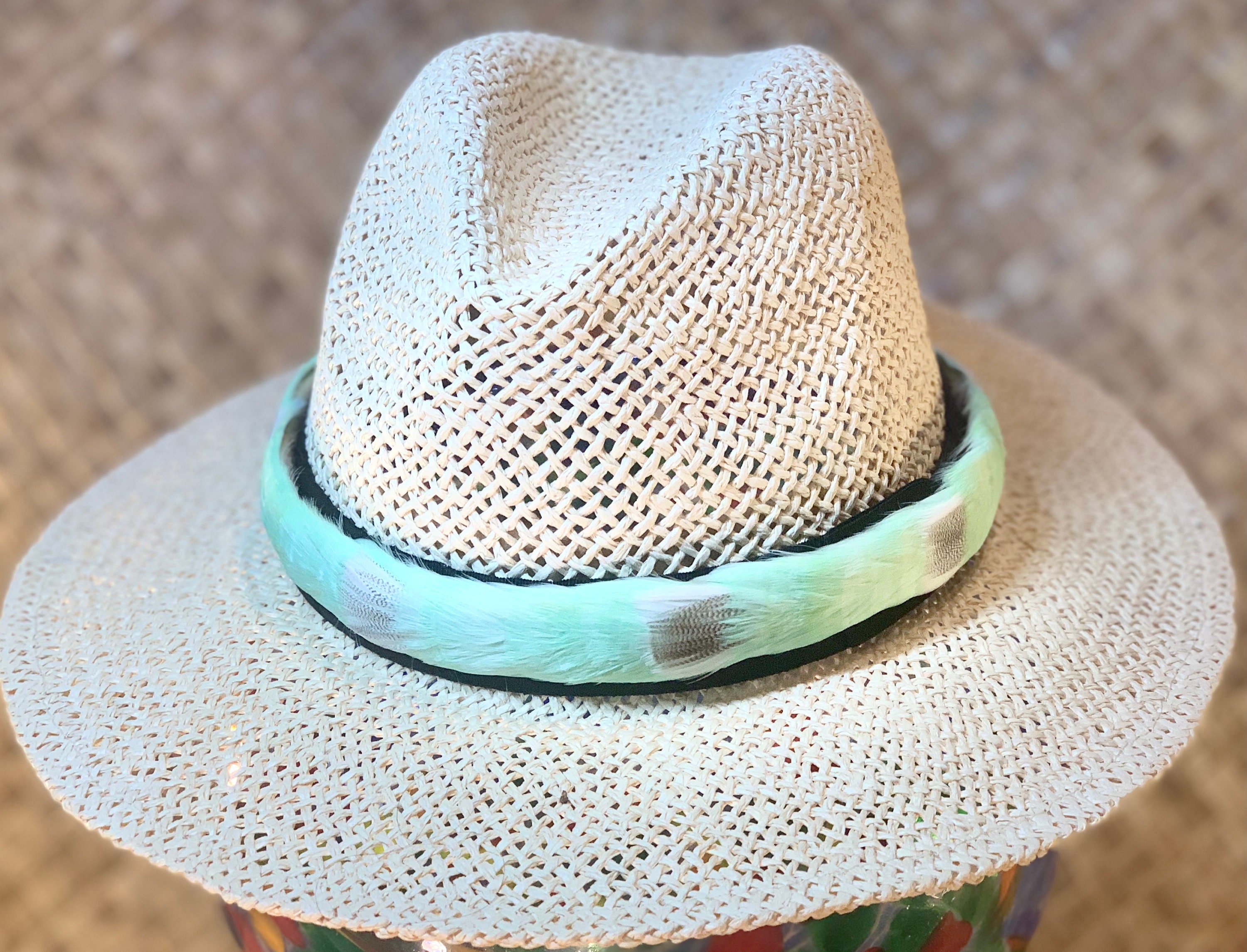 Leihulu humupapa second（green） Hawaiian Feather Lei, Hat Band Humu Papa, Lei Hulu, Diagonal