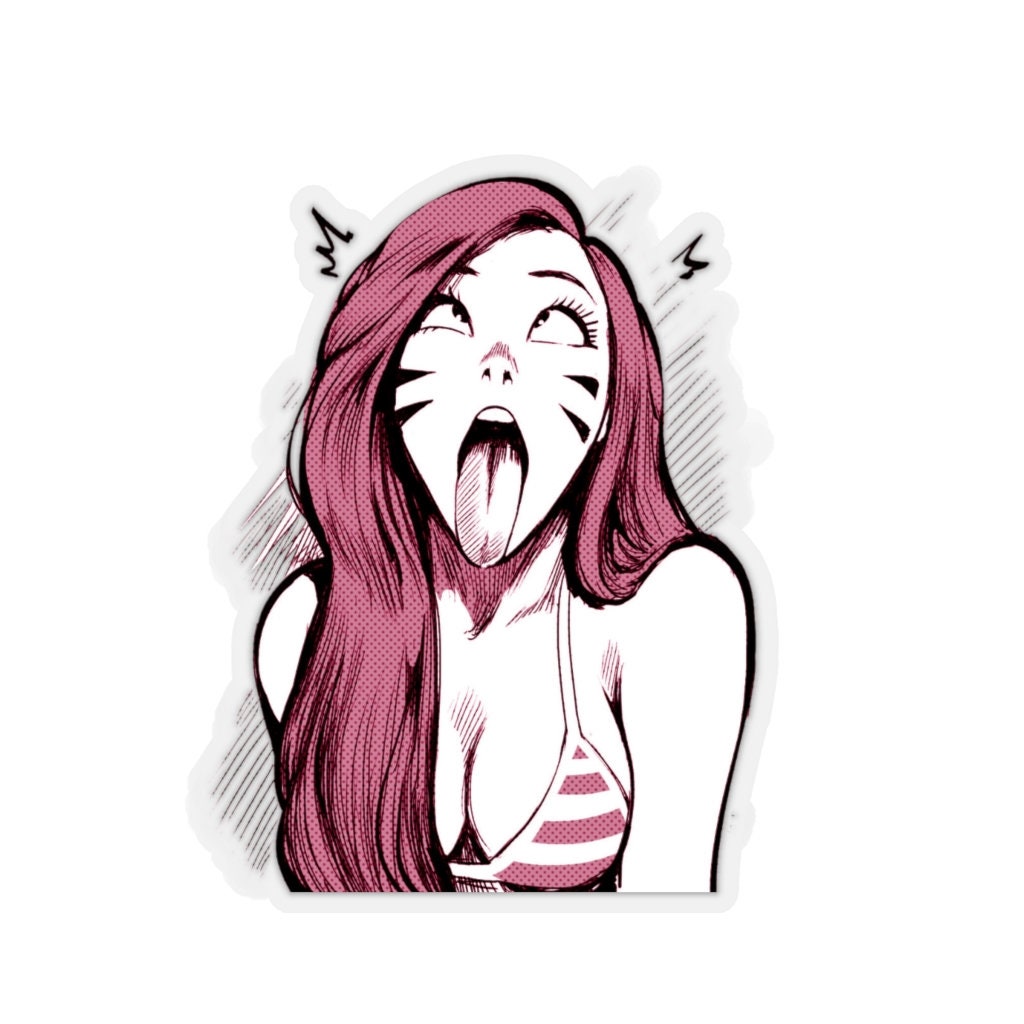 Belle Delphine Ahegao Anime D.VA Now Trending Meme Sticker FYP - Etsy