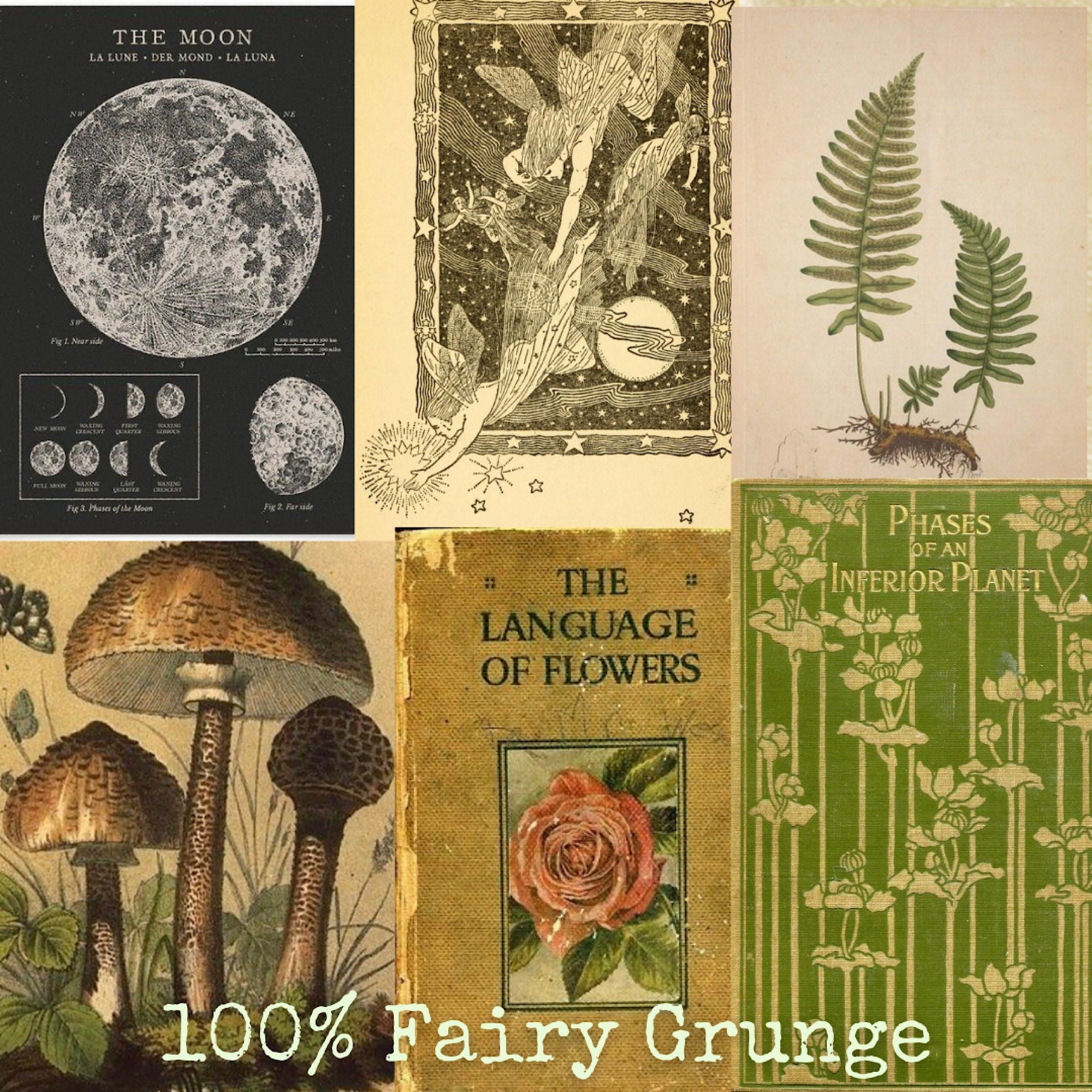 fairy poster - fairycore decor - fairy garden poster - cottagecore poster -  grunge fairy - aesthetic poster - dorm room decor - 18x10 inches
