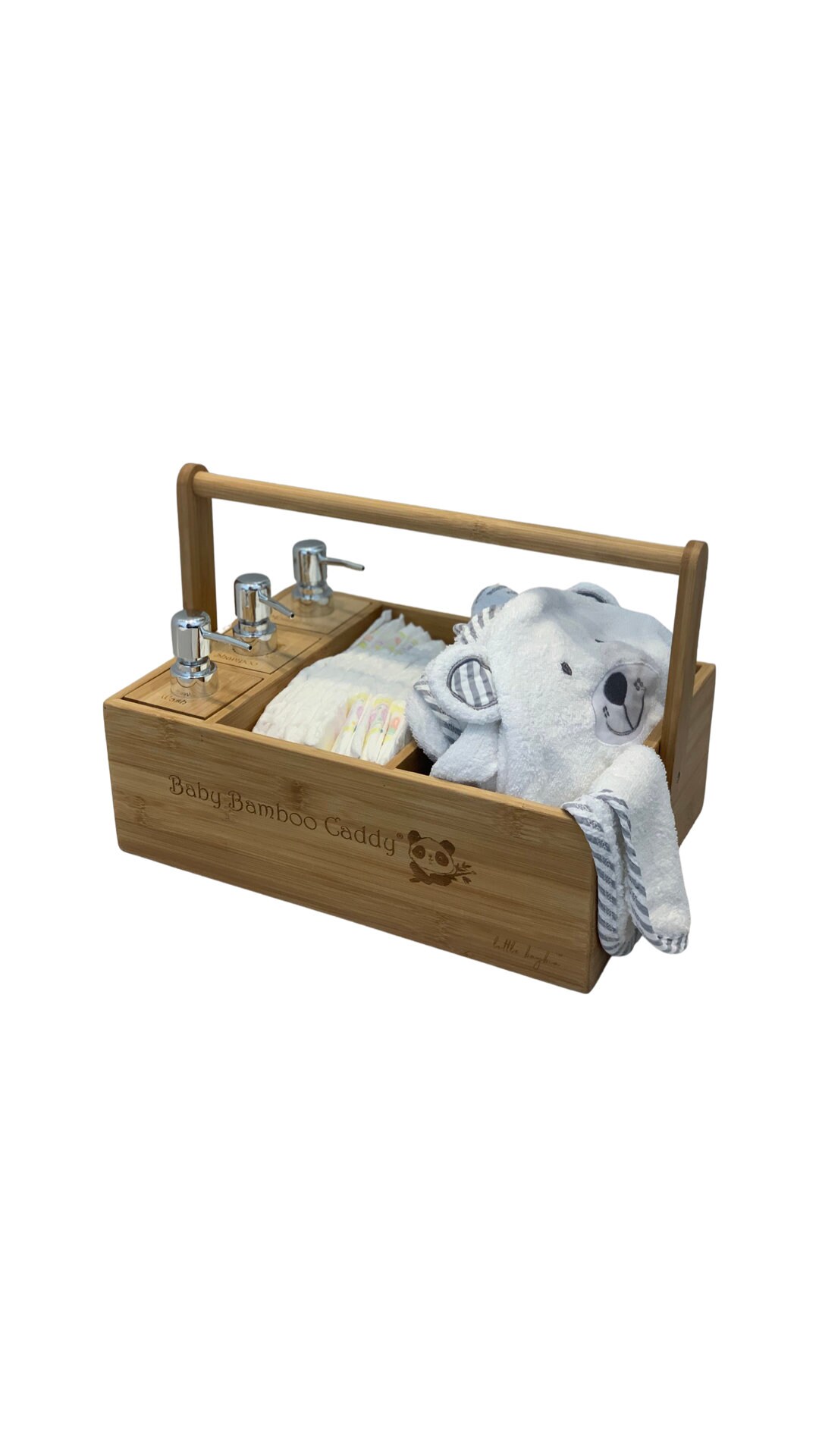 Baby Bamboo Caddy Baby Shower Gift New Baby Gift Box Baby Bundle Baby Storage Nappy Caddy Etsy UK