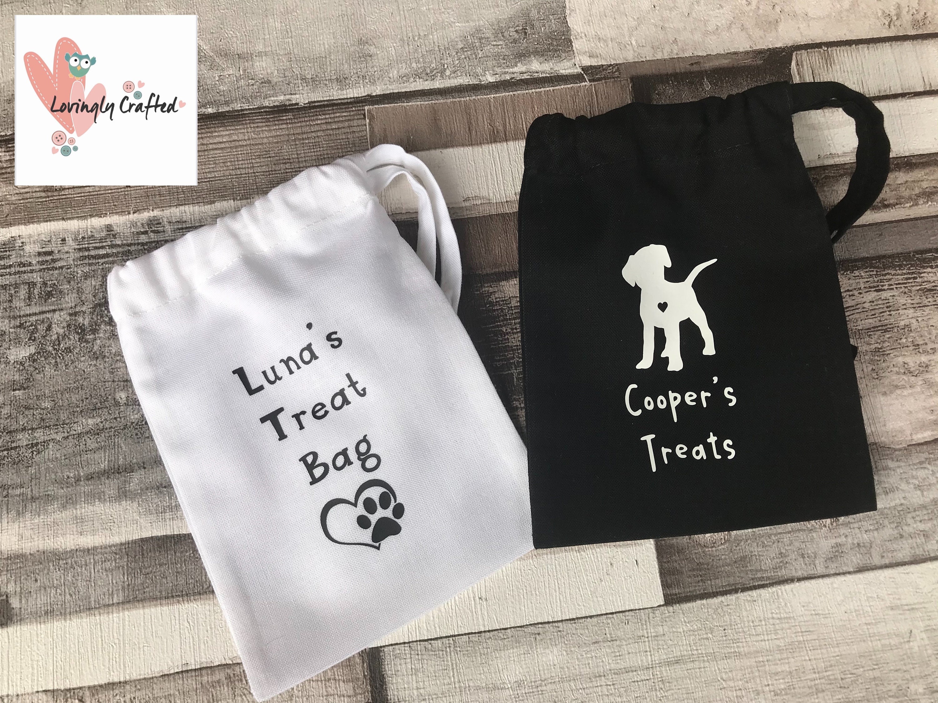 Personalised Dogs treat bags drawstring bag puppy treat bag Etsy