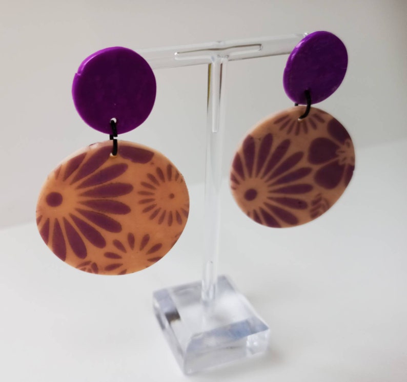 Flowers-clay earings