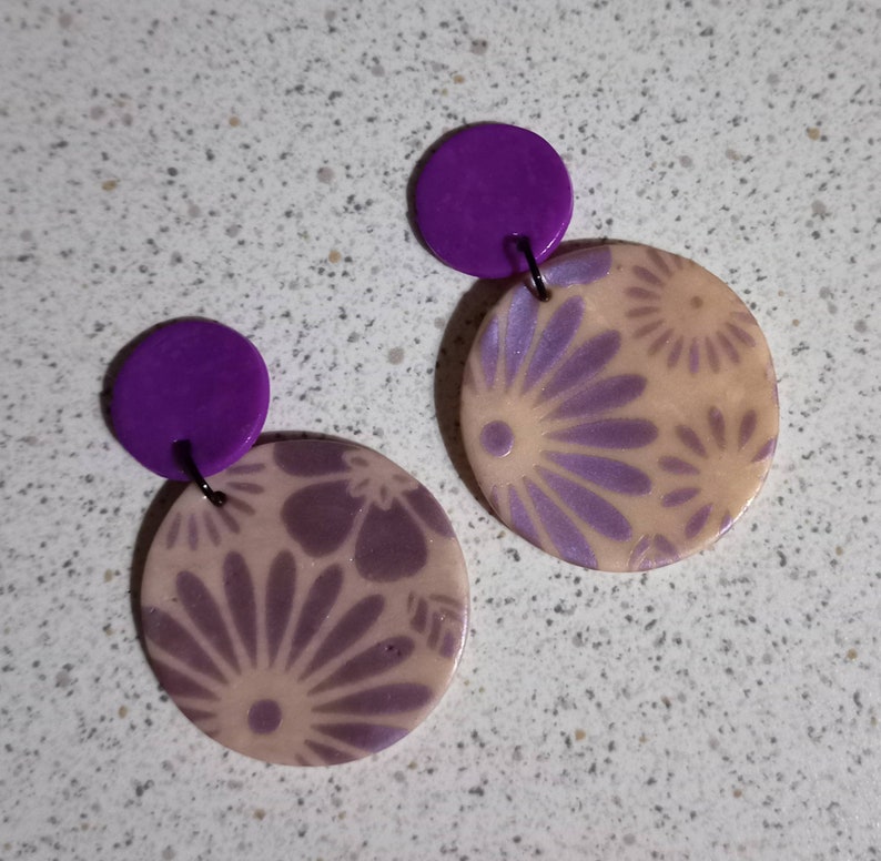 Flowers-clay earings