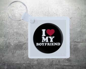 I Love My Girlfriend Keychain - Etsy