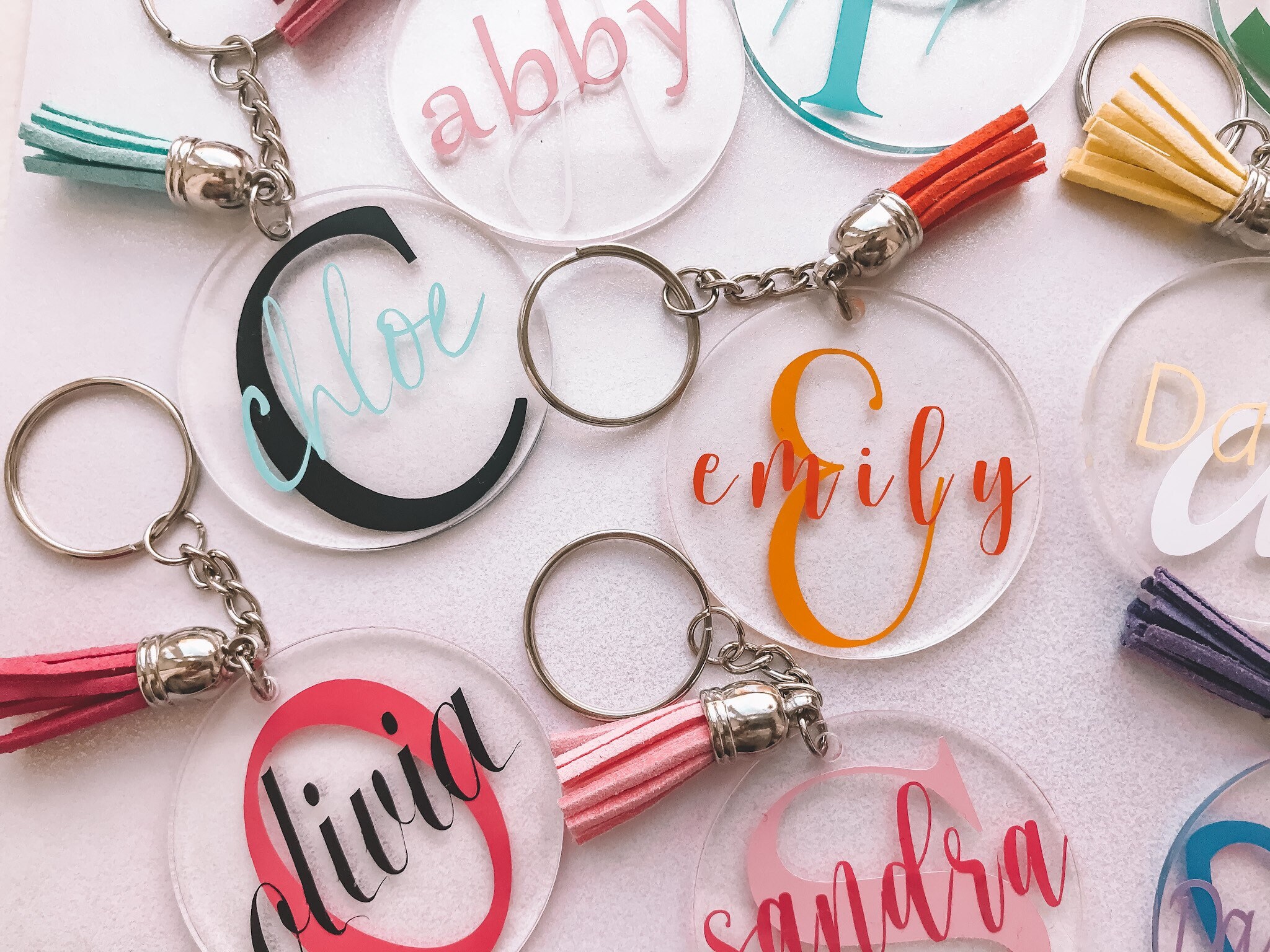 Personalised Acrylic Keyring Etsy