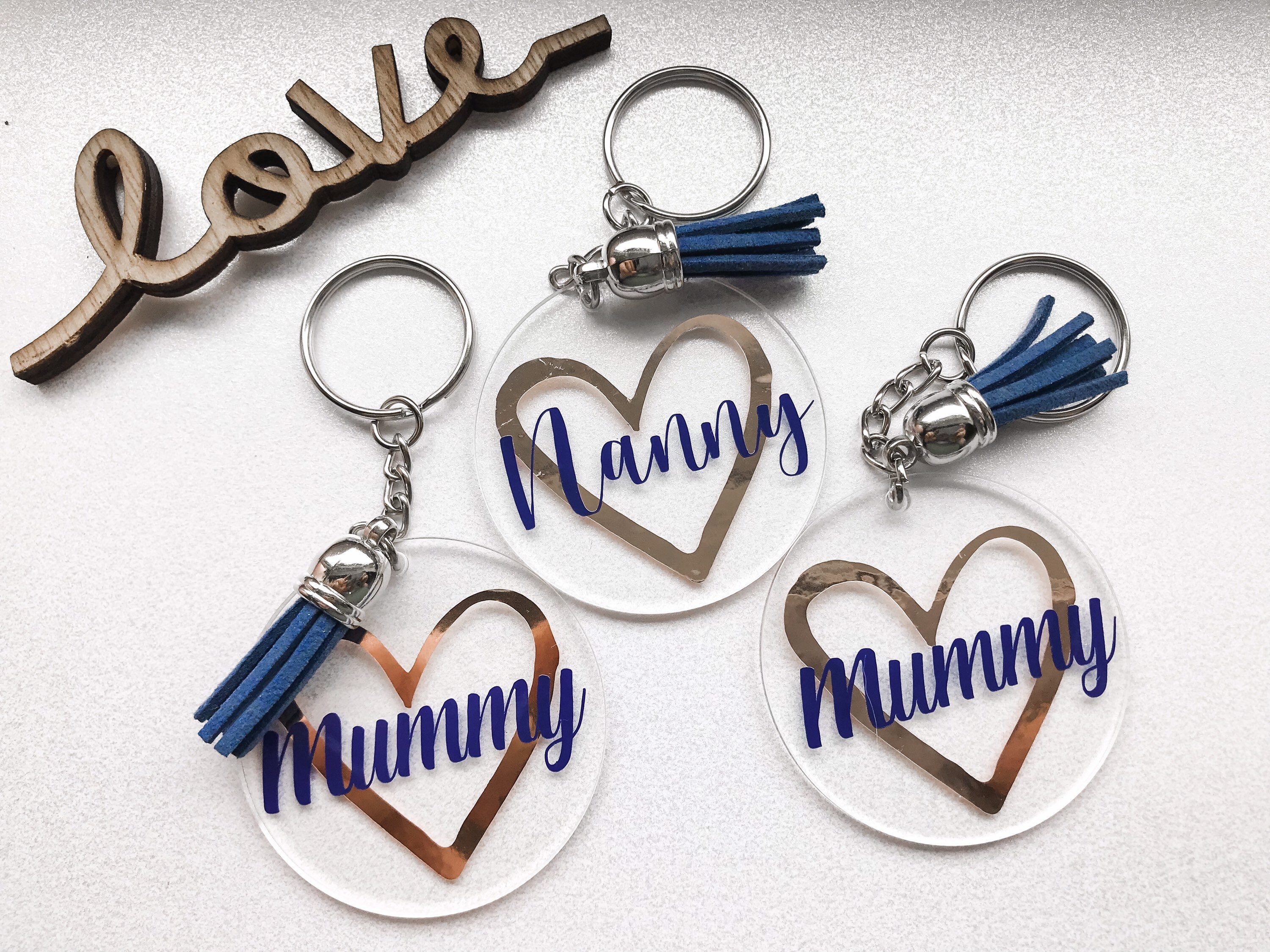 Mothers Day personalised keyrings | Etsy