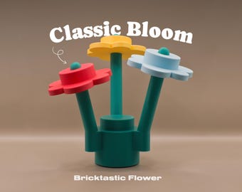 Bricktastic Flower - Classic Bloom : décoration d'intérieur modulaire modulaire LEGO® inspirée des briques