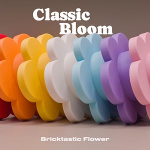 Bricktastic Flower – Fiore (Parte di ricambio): Decorazione modulare per interni ispirata ai mattoncini LEGO®
