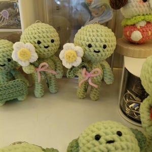 Handmade Smiski Crochet KeyChain, Flexible Pose Smiski Amigurumi, Diverse Accessories, Funny Gift For Friend, Smiski  Lover