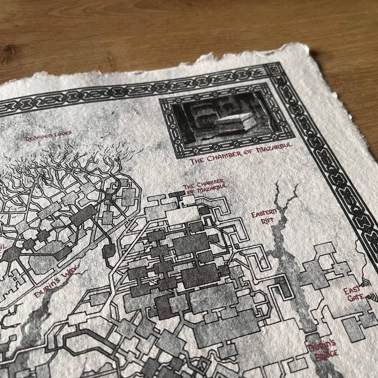 Map of the Mines of Moria Lord of the Rings Map Reproduction - Etsy Canada