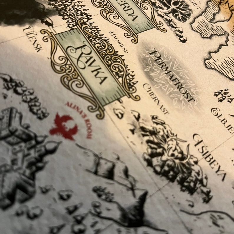 The Grishaverse Map Grisha Trilogy Shadow and Bone Six of Etsy UK