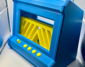 Soporte de Nintendo Switch estilo arcade retro, regalo para niño jugador, viene con almacenamiento para 4 juegos.