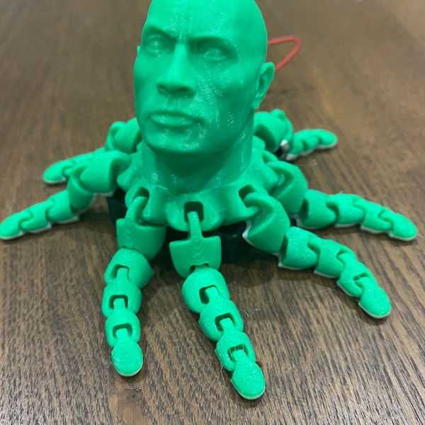 The Rocktopus Deluxe Fidget Toy V2 | The Rock | WWE | 3D Printed | Anxiety Toys | Novelty Gift