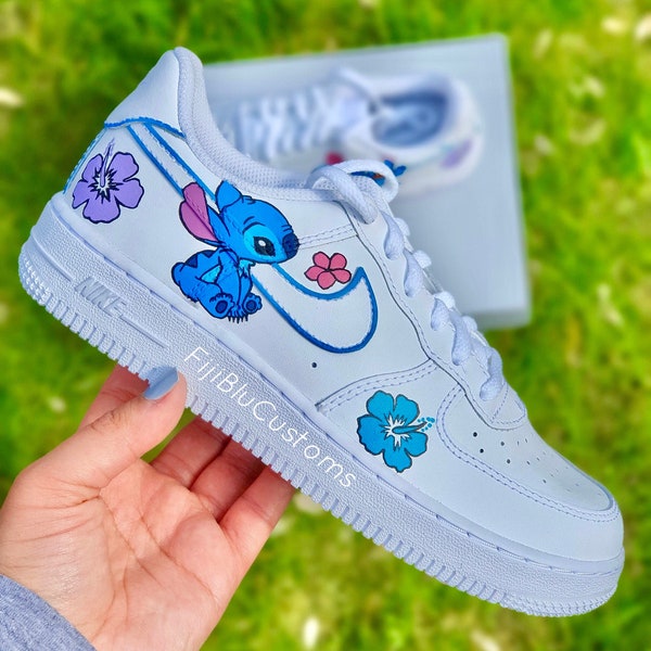 Disney Lilo and Stitch Custom Airforce 1, Made-to-Order, Hand-Painted, Custom Trainers, Custom Sneakers