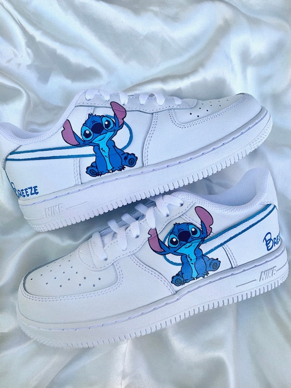 Disney Lilo y Stitch personalizados, zapatillas personalizadas, hechas a  pedido, ohana, airforce 1s personalizadas, pintadas a mano, zapatillas